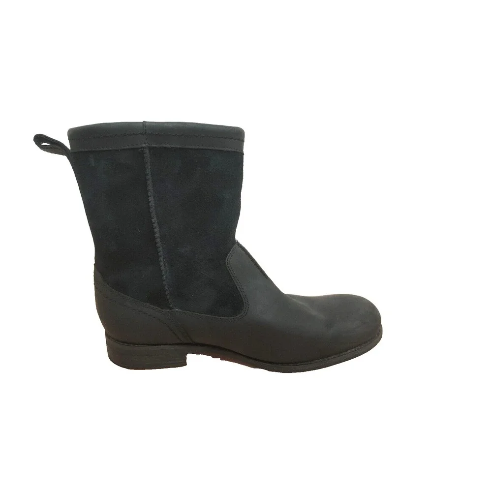 UGG Men's Black Lerette Waterproof Suede Leather Boots Size US‎ 9.5